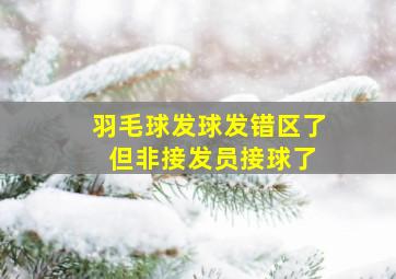 羽毛球发球发错区了 但非接发员接球了